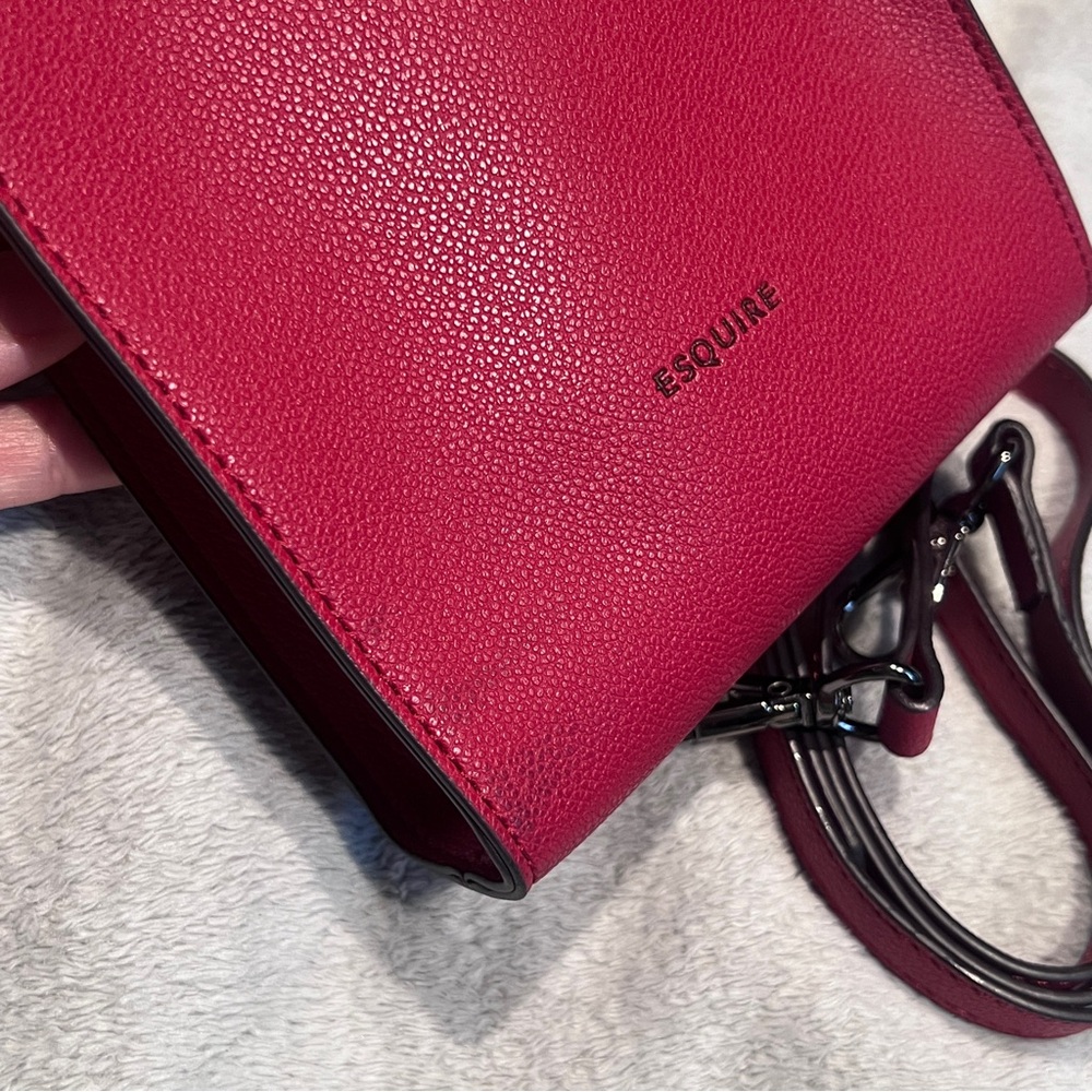 NWOT ESQUIRE Red Mini Tote - Picture 15 of 16